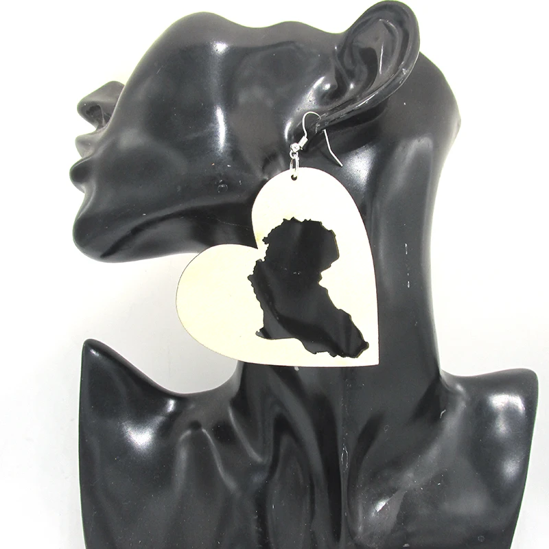 6 см размер Необработанные африканские деревянные серьги|wooden african earrings|earrings