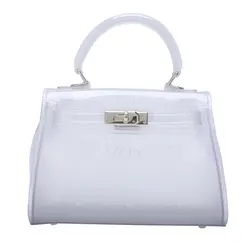 LJL-Женская мода прозрачная сумка Универсальный мобильный желе посылка простой кошелек сплошной цвет дамские сумки, Курьерская сумка