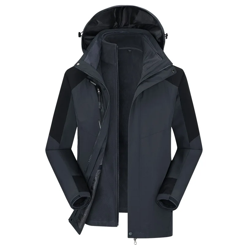 

Men Women's stormwear Outdoor Camping cold-proof warm Jackets Male Hiking removable coat Thick Windbreaker Cloth 512
