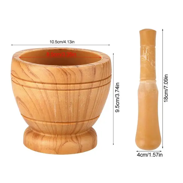 Stainless Steel Garlic Grinder Mortar Pestle Spice Mixing Grinding Bowl