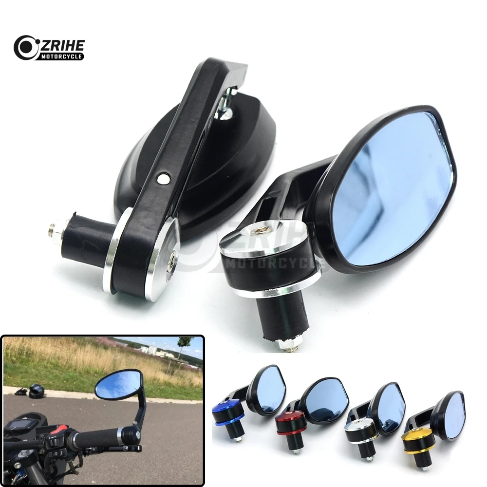 Fits 7/8" 22mm Handlebar Ends Mirror Motorcycle Side Rearview Mirrors For SUZUKI HAYABUSA SFV650 GLADIUS SV1000/S TL1000R