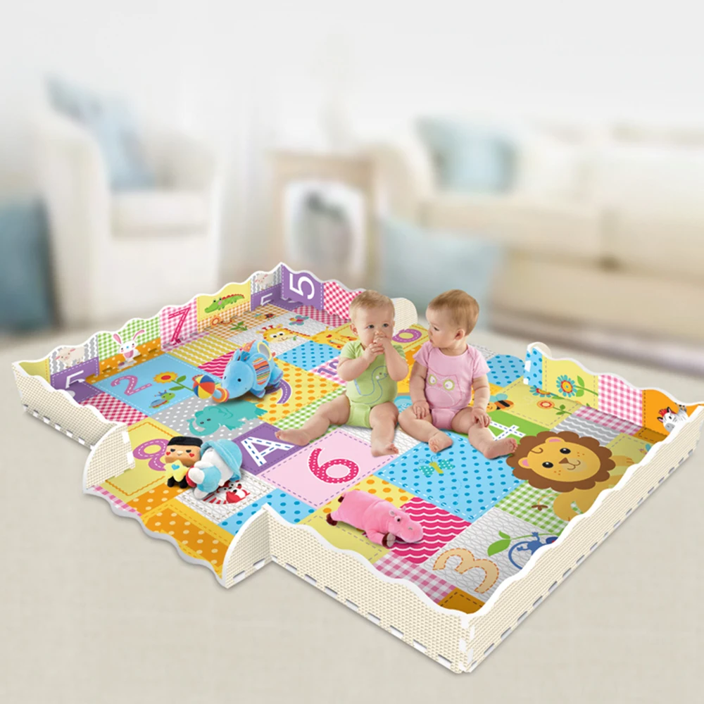 Cartoon Animal Pattern Carpet EVA Foam Puzzle Mats Kids Floor Puzzles Play Mat For Children Baby Play Gym Crawling Mats