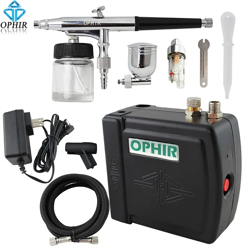 Ophir 0.3mm dupla ação airbrush kit com