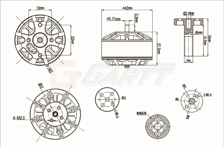 4 шт. GARTT ML 3510 700KV бесщеточный ру двигатель для мультикоптера квадрокоптера гексакоптер RC, Дрон