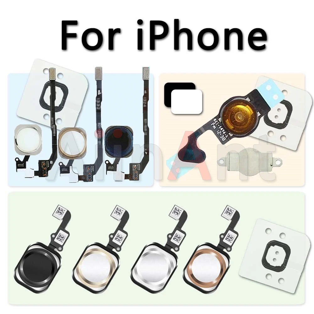 AiinAnt Home Buttons Flex Cable For iPhone 5s SE 5 6 6s Plus Home