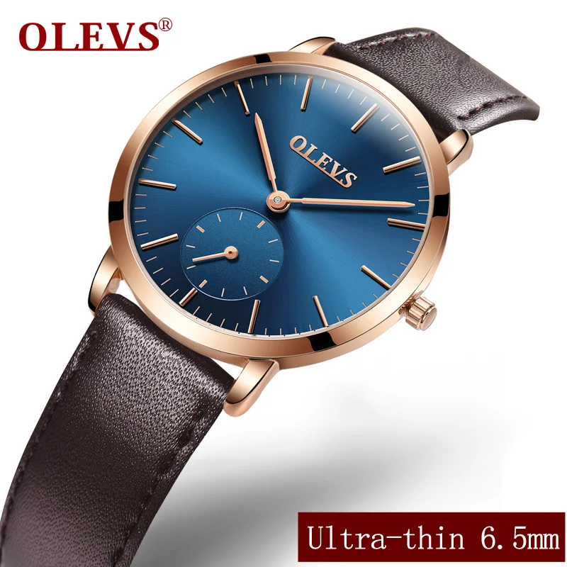 OLEVS Quartz Watch Brand Casual Wristwatch For Female High Quality Business Watches Women Clock Leather Strap