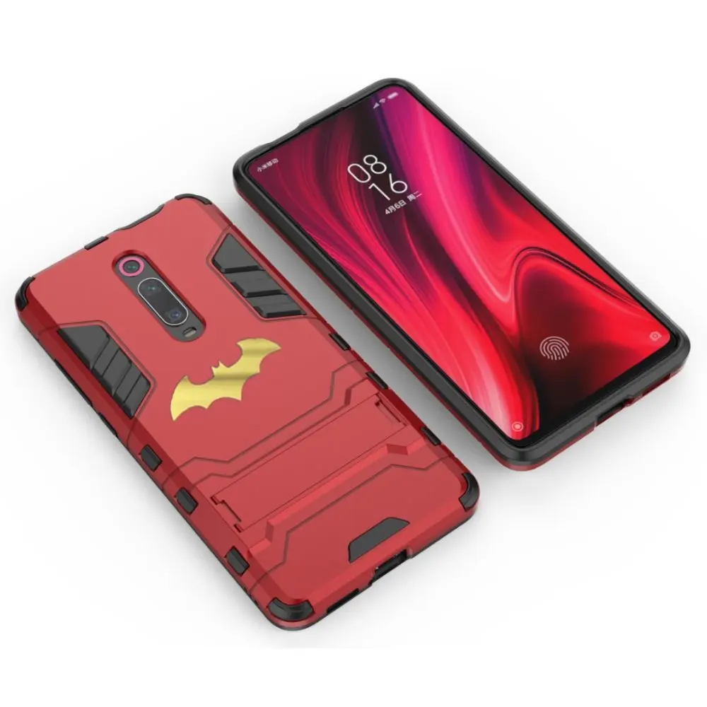 Противоударный чехол-подставка для телефона Xiaomi mi 9T Pro 9 8 A2 K20 Бэтмен защитный чехол матовый Жесткий Чехол-подставка для телефона mi 6x mi 5x