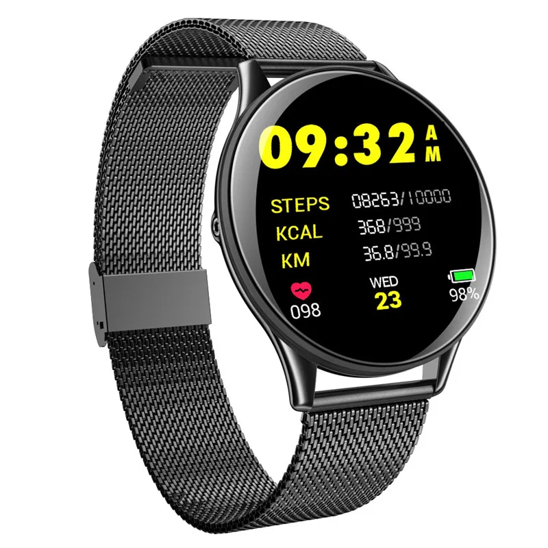 Умный браслет для мужчин фитнес-трекер монитор сердечного ритма шагомер более стильный более тонкий смарт-часы спортивные часы для Android IOS