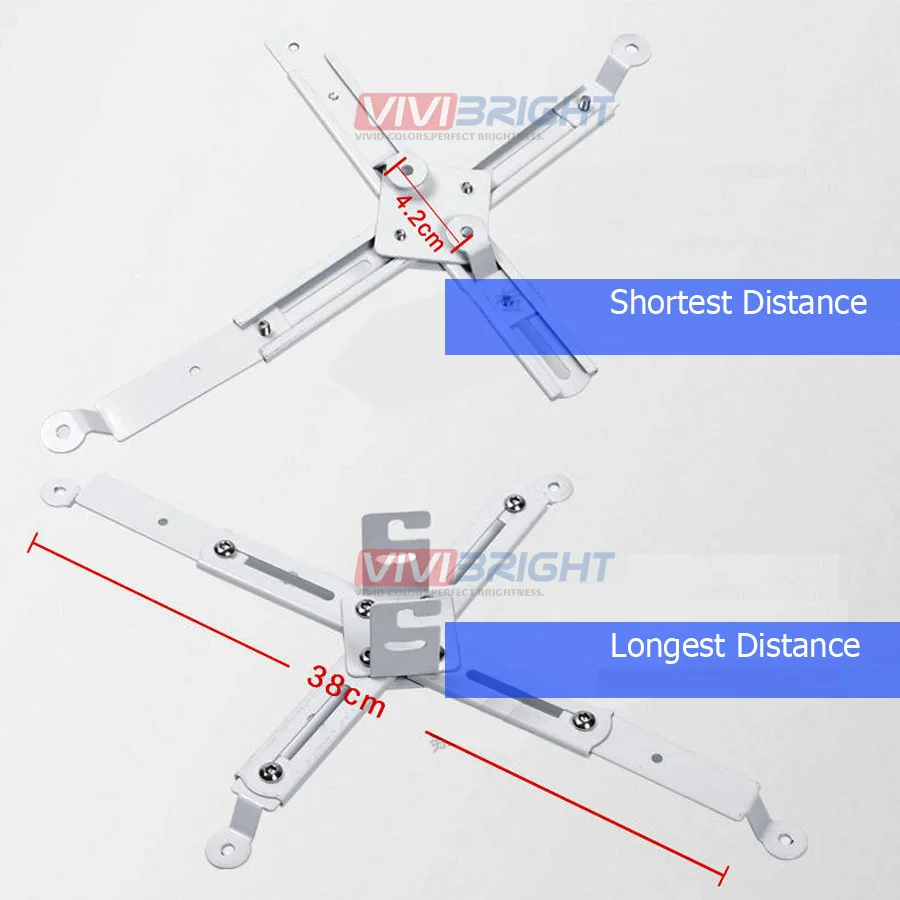 VIVIBRIGHT регулируемый кронштейн для проектора, загрузка 5 кг. Поддержка настенный, потолочное крепление. Проектор держатель