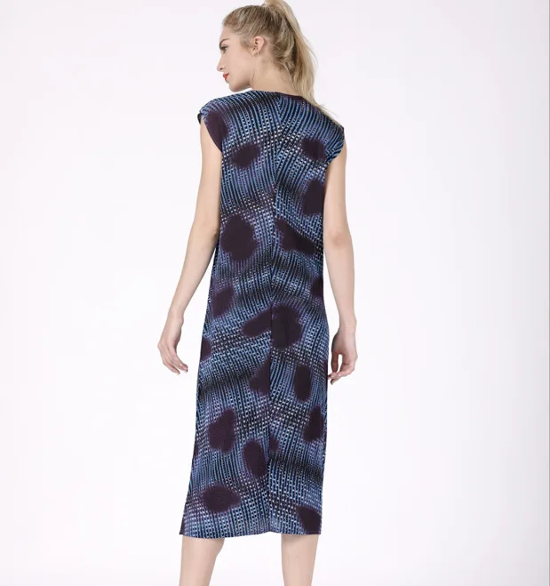 Robe Pliant Livraison Imprimer Mince Robes Série Bleu Rides Miyake Nouveau Plearted vert Gratuite rouge 2019 Numérique TPx5wCnn
