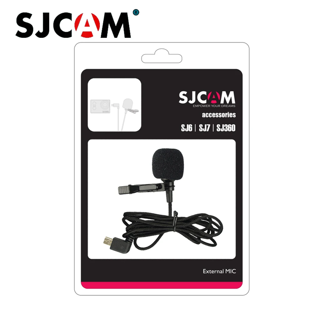 Оригинальный SJCAM бренд внешний микрофон Микрофон для sj6 Легенда/sj7 Star/sj360 Спорт