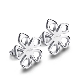 

Oorbellen beautiful flowers women earrings fashion a clover leaf earrings Solid 925 sterling silver jewelry gothic style