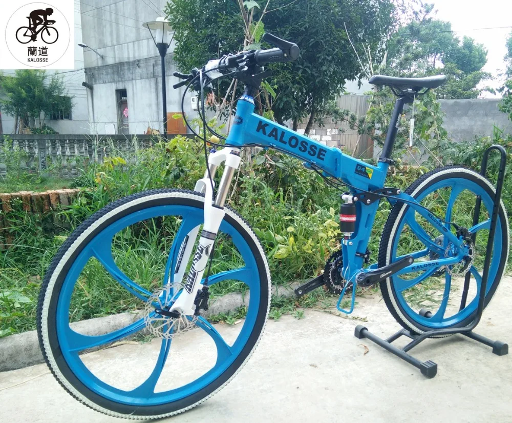 Flash Deal Kalosse  27speed  M370 Hydraulic brakes Aluminum alloy  bicycle  26er  Folding soft-tail  mountain bike bicycle 0