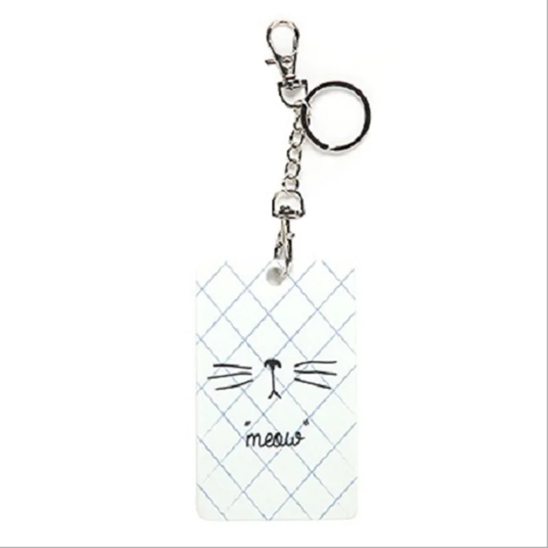 Cute cartoon ID card set bus card package key ring access control card protection set ID card card set