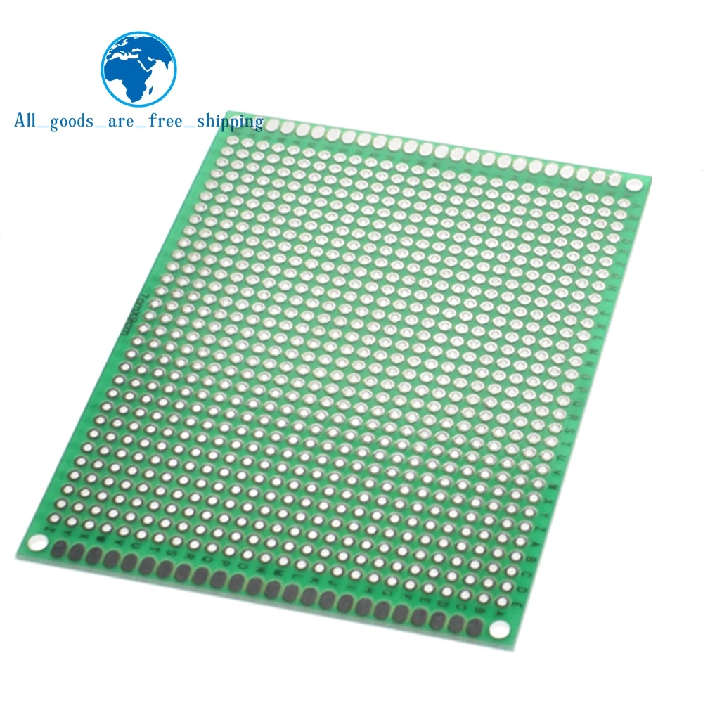 

7x9 cm PROTOTYPE PCB 7*9cm panel double coating/tinning PCB Universal Board double Sided PCB 2.54MM board Green
