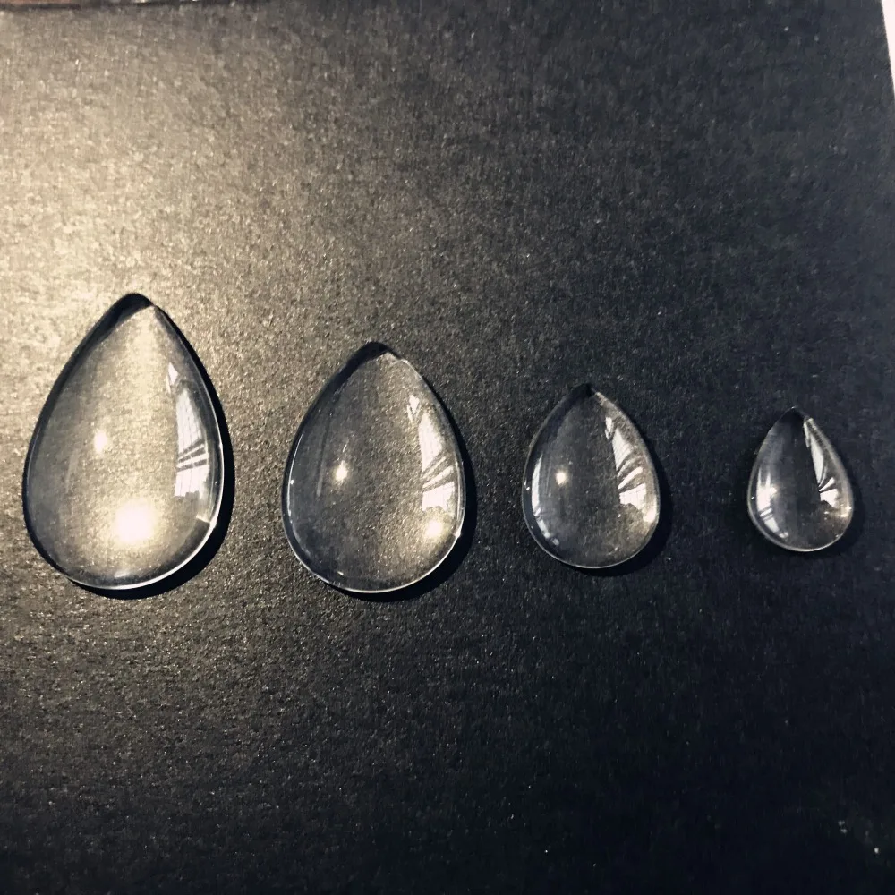 Water drop type Semicircle flat / sequins transparent sapphire glass patch DIY jewelry accessories bottom bracket | Дом и сад