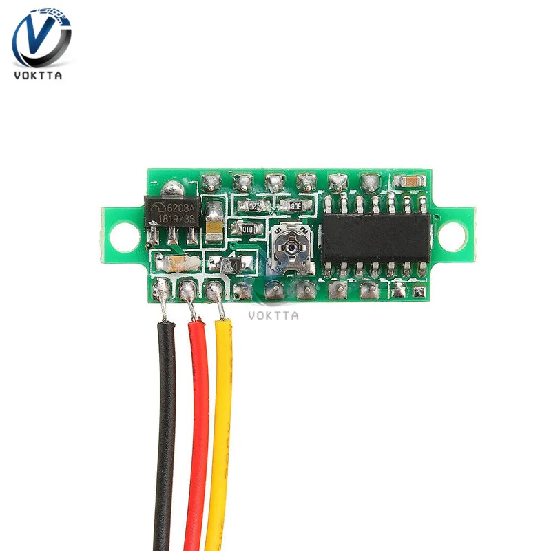 0,28 дюймов DC 0-100 в 3-Провода цифровой светодиодный мини-датчик Напряжение вольтметр Напряжение тестер Панель счетчик детектор монитор инструменты