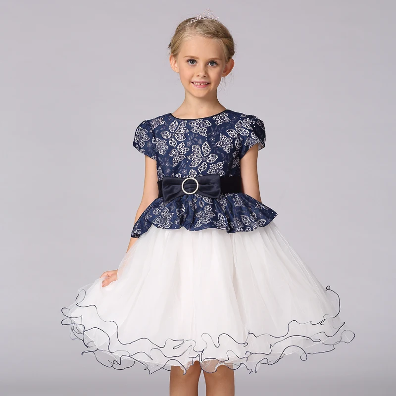 

2016 Summer Girls clothes cotton gauze tutu dresses big virgin sixty-one performance dress L15099