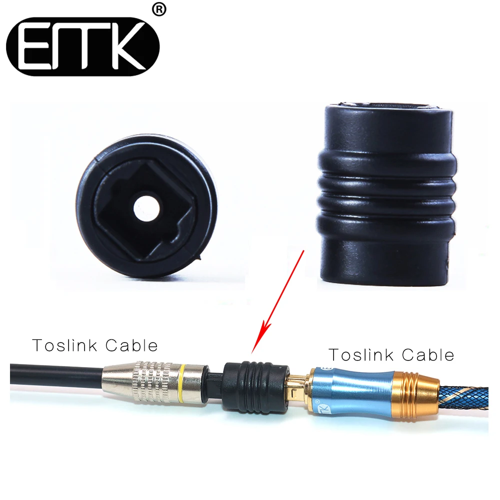

Toslink Extension Coupler Adapter Socket Digital Optical Audio Female to Female Cable Connector