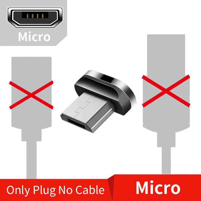 3 шт. Магнитный Micro USB кабель Essager для зарядки iPhone samsung Магнитный USB Порт Магнитный адаптер зарядное устройство для IOS Android type C - Цвет: 3pc Micro Plug