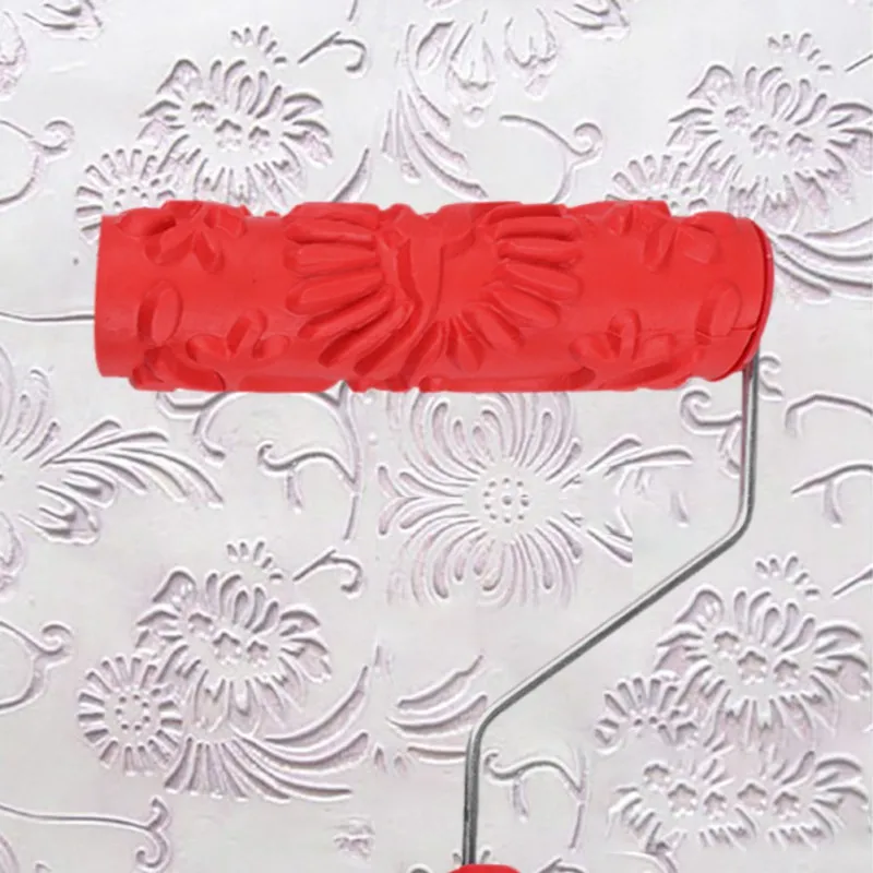 3D Цветочный узор DIY малярный валик с ручкой малярный валик для картины для украшения стен дома стены краски аксессуары