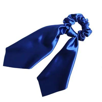 blue Женские летние резинки для волос с бантиком-тюрбаном, резинки для волос, резинки для волос с хвостиком, крепкие повязки на голову, аксессуары для волос - Цвет: blue