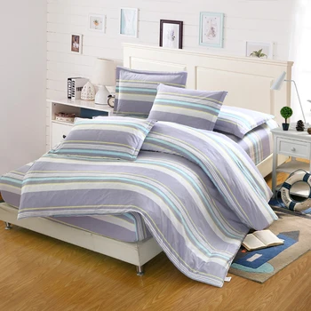 

100% cotton bedding set stripes Modern stripe style bed sets include twin full queen king duvet cover fitted sheet pillowcase