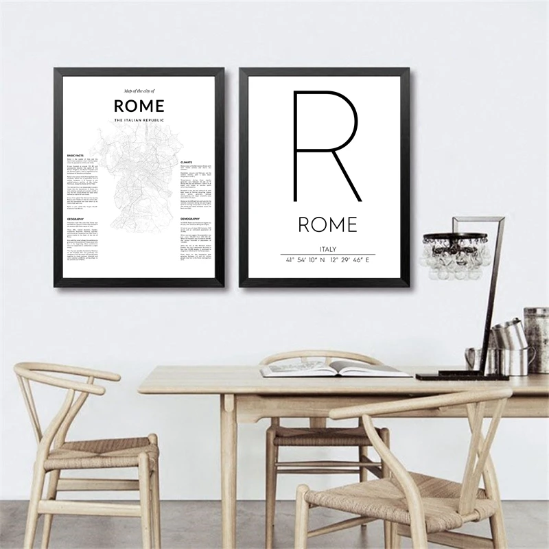 Rome Coordinates Wall Art Print