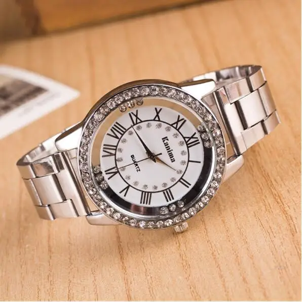 

2017 NEW Geneva Watch Men Women Full High quality Steel Sport Casual Three Clock Diamond Quartz Watches