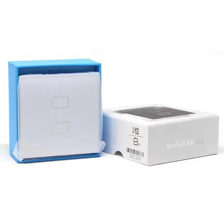 5 Broadlink TC2 2 Gang Wireless Wall Touch Switch,UK Standard,RF433  Remote Control ,Wifi Phone Control Lamp Switch,Smart Home