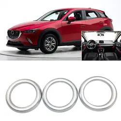 Для Mazda CX-3 CX3 2015 2016 2017 2018 интерьер автомобиля стиль ABS Матовый боковая консоль Air Vent Выход Обложка 3 шт