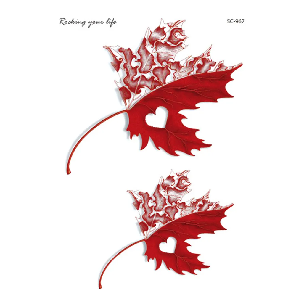 

New Environmental Waterproof Disposable personalized Leaves Tattoo Stickerss W22521