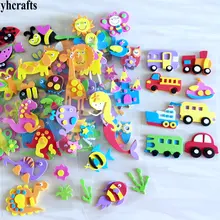 1 пакетов/лот, животные Санта Рождество автомобиль цветок Русалка Принцесса динозавр рыба Сова 3D наклейки из пены декоративные элементы diy игрушки подарки