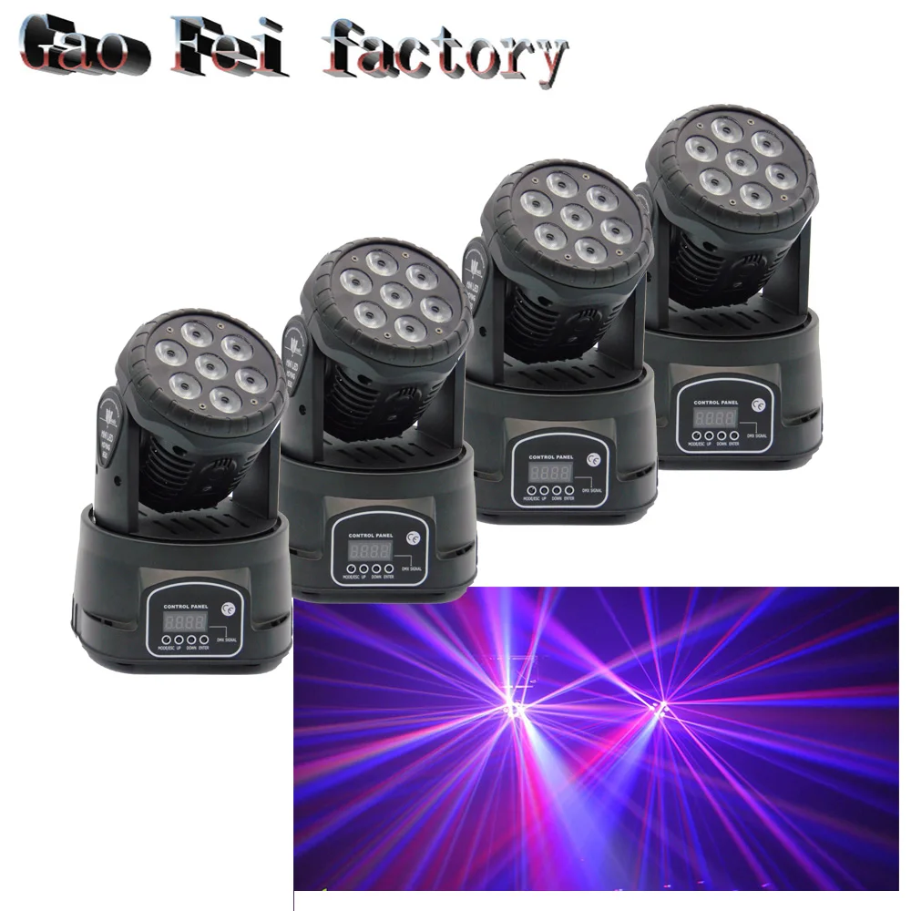

Led Moving Head Wash 7x12w 7*12w Mini Music Sound Light Stage Christmas Party lumiere Laser Show Disco Dj Dmx Lamp Rgbw