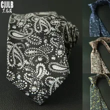 Свадебные галстуки Пейсли галстук для Для мужчин подарок Для мужчин узкие галстук человек Модные Костюмы рубашка аксессуары Бизнес 7 см галстук