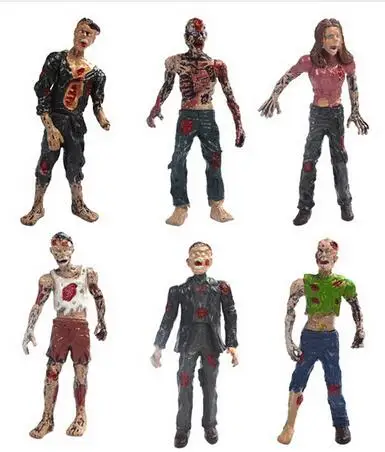 

6pcs/set The Walking Dead toys doll Zombies Terror Corpse PVC Action Figure Collectible Model Toy 10Cm