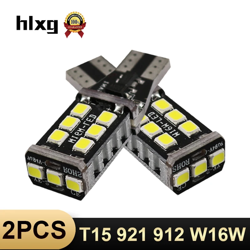 2 шт. Автомобильные светодиодные лампы T15 921 912 W16W 168 192 194 T15|Сигнальная лампа| |