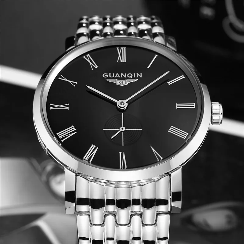 GUANQIN Men'S Watches New Luxury Brand Watch Men Fashion Simple Quartz-Watch Stainless Steel Strap Waterproof Relogio Masculino  (10)