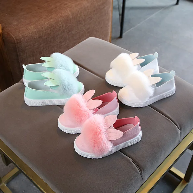 Adiós fractura cirujano Zapatos coreanos para niños, pompones de princesa, dibujos animados de  conejo, venta al por mayor, 2018 _ - AliExpress Mobile