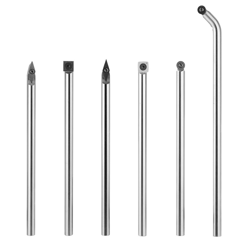

Woodworking Turning Tools Carbide Insert Cutter Aluminum Alloy Handle Round Shank Cutting Wood Turning Tool Set