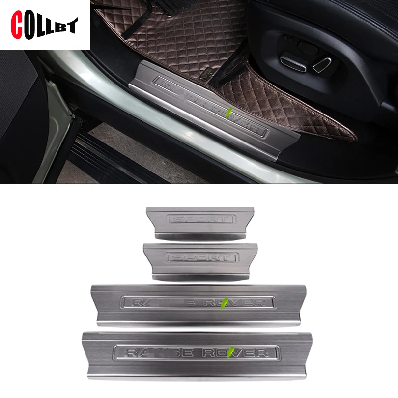 

4Pcs/set Stainless Steel Interior Door Sill Scuff Plate Threshold For Land Rover Range Rover Sport 2014-2016 Auto Accessories