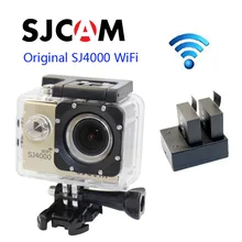 Аккумулятор SJCAM SJ4000 Wi-Fi 1080 P Full HD спортивная экшн-камера DVR+ Экстра 1 шт. аккумуляторы+ двойное Батарея Зарядное устройство