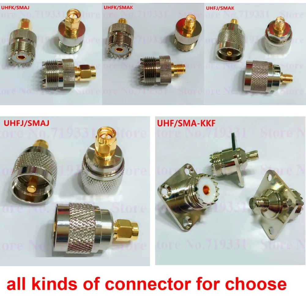 UHF-J/M-K/SMA женский и мужской SL16/UHF/M/обмен на SMA KJ-JK-JJ Walkie Talkie адаптер