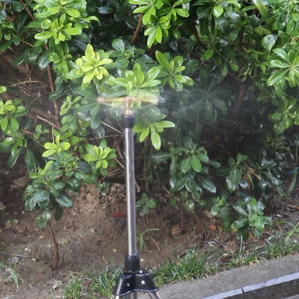 1/2 inch atomization micro-spray copper three-arm rotation spray roof cooling lawn automatic sprinkler garden sprinkler irrigation sprinklers drip irrigation sprinklers