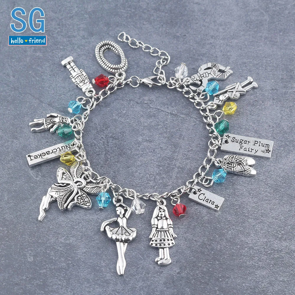 

SG New Fashion The Nutcracker And The Four Realms Clara Charms Bracelets For Lady Girl Crystal Movie Bangles Jewelry