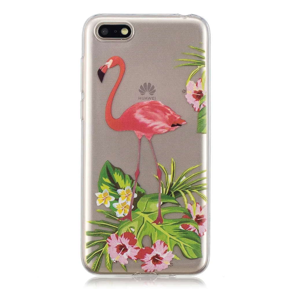 Slim Animal Fruit Patterned Ultra Thin Clear Soft Silicone Case Cover For Huawei Y5 2018 TPU Gel Snap On Capa Coque For Y5 Prime6