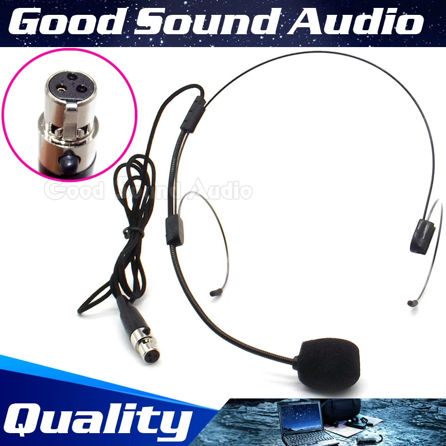 مصغرة 3 دبابيس xlr ta3f headworn سماعة المكونات السلكية مكثف ميكروفون mikrafon مايك mic ل نظام اللاسلكي bodypack الارسال