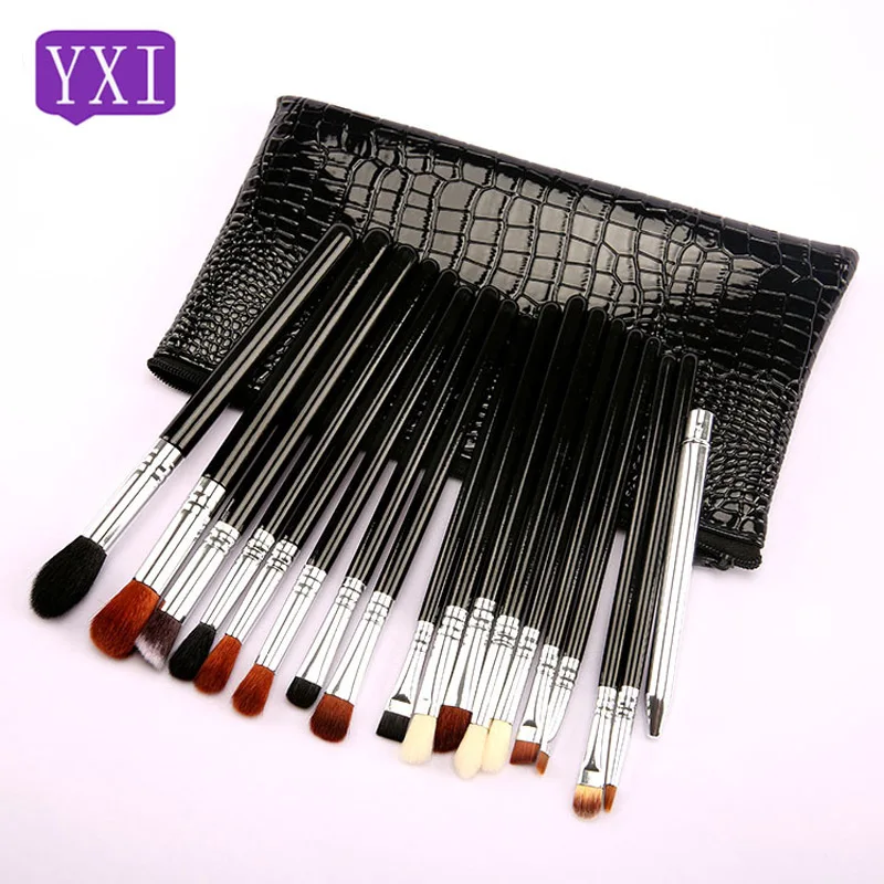 

19Pcs Silver Eye Makeup Brushes Set Highlight Eyeshadow Eyebrow Concealer Contour Blending Blush Brush Beauty Leather Bag