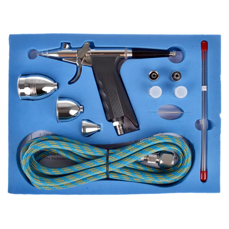 

ELERA 0.3&0.5mm Dual-action Airbrush Kit with Air Hose Body Paint Makeup Spray Gun for Nail Paint Art Drawing