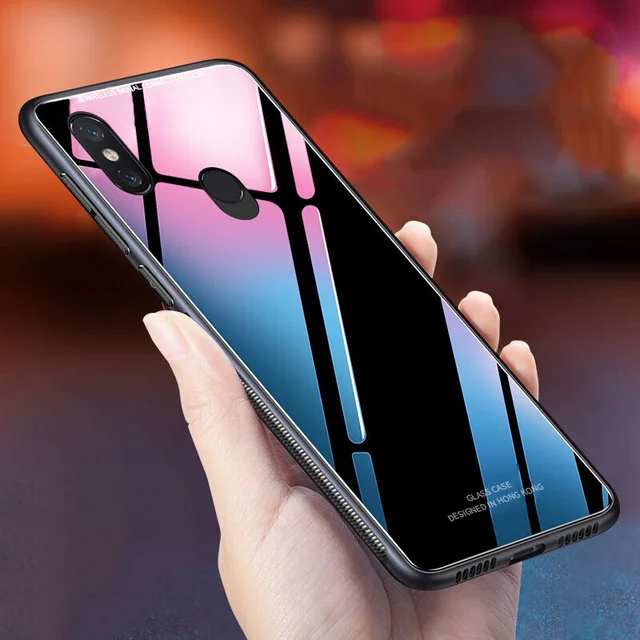 For Xiaomi Redmi Note 5 Case Luxury Tempered Glass Silicone Frame Hard Cover For Xiomi Xiaomi Redmi Note 5 Pro Cases Note5